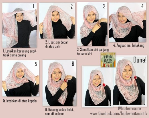 Tutorial jilbab Paris Pinky
