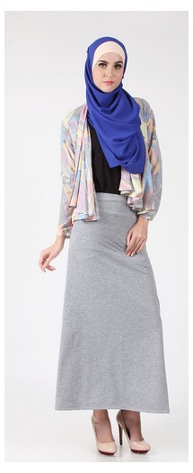 Mix-And-Match-Rok-Panjang-dengan-Cardi