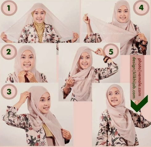 Tutorial jilbab Paris Baby Brown