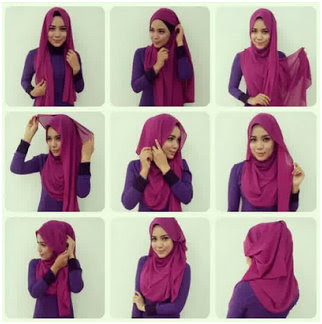 Koleksi Foto Tutorial Cara Pakai Hijab Modern Syar'i