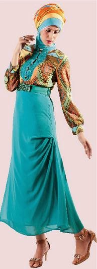 Contoh Baju Batik Muslim Modern untuk Wanita Remaja