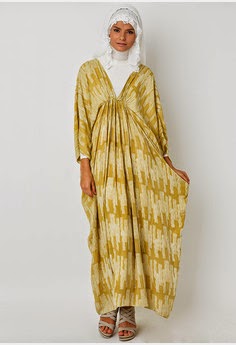 Contoh Baju Muslim Kaftan Wanita Cantik